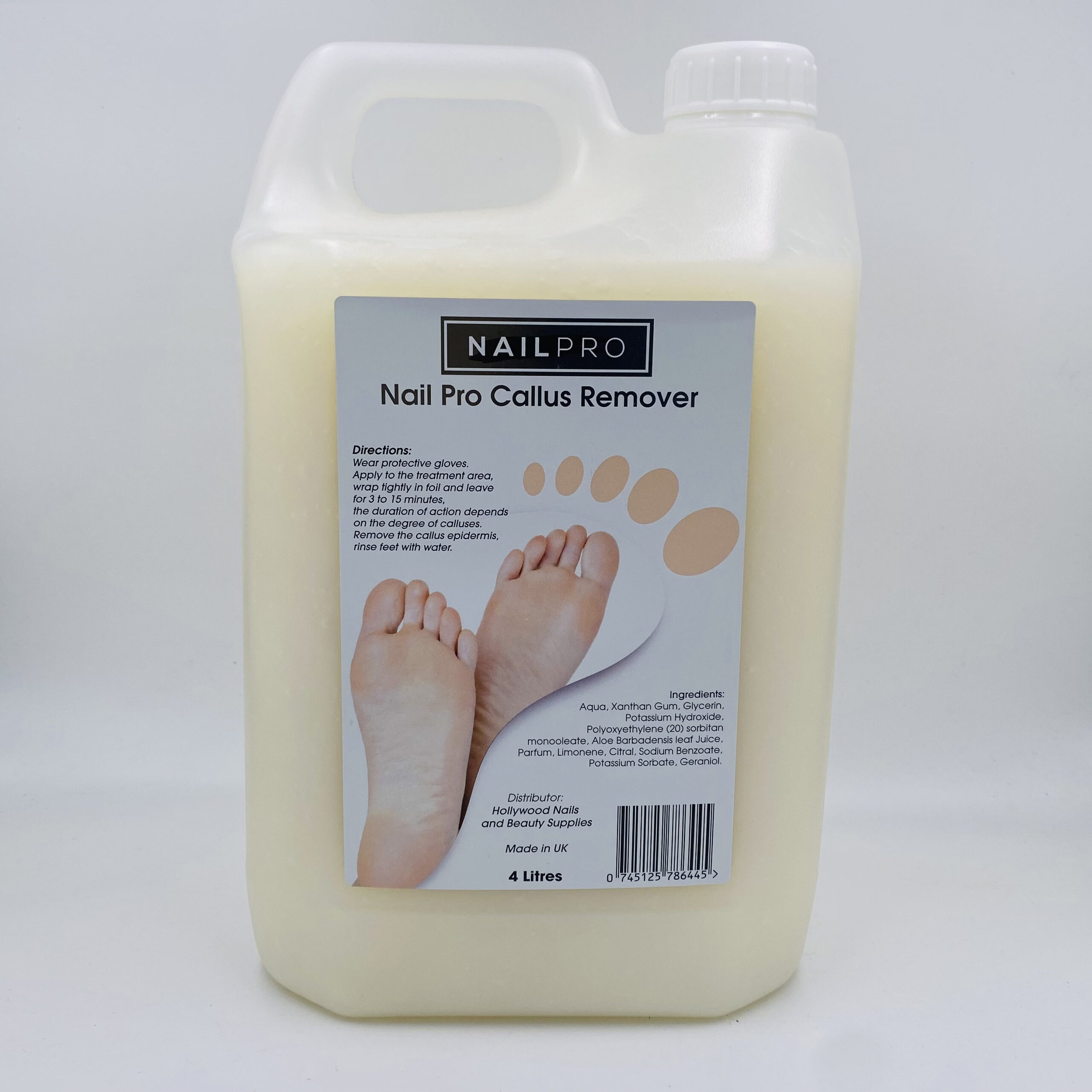 Nail Pro Callus Remover 4 Litres Hollywood Nails Supply Uk